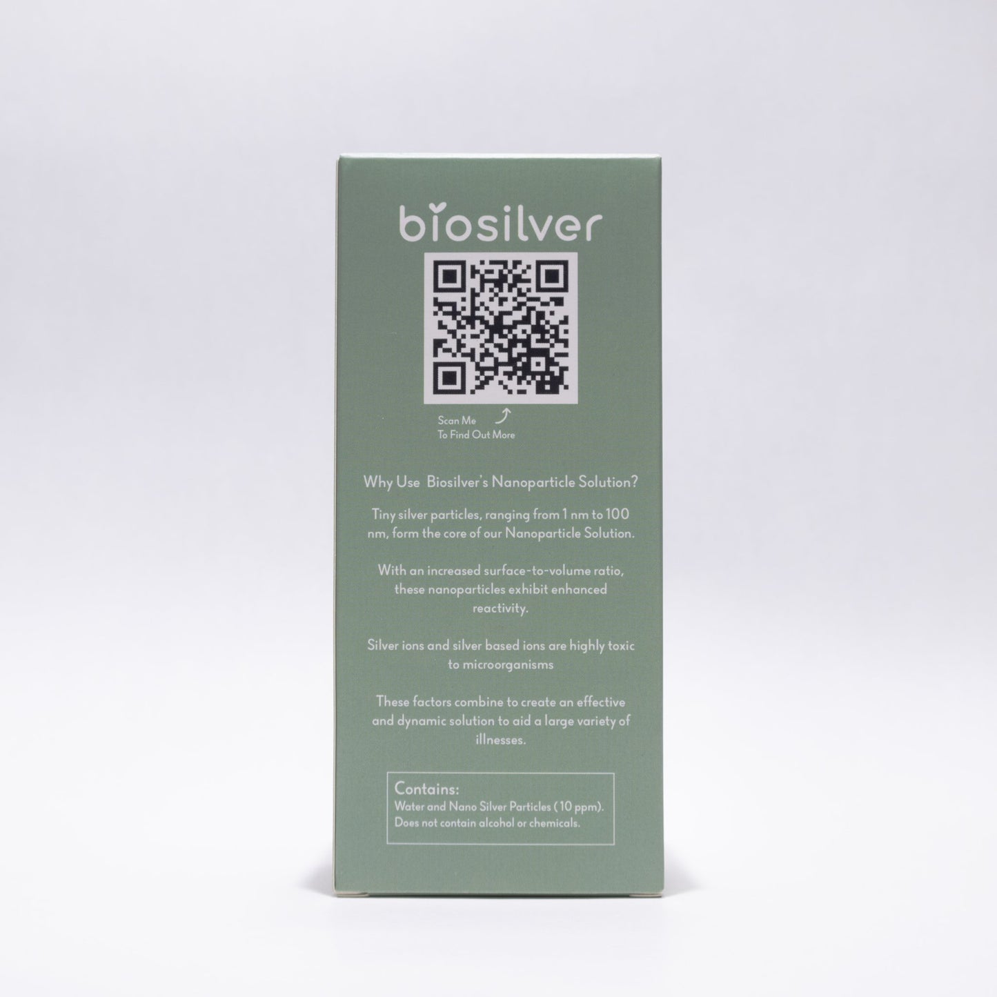 Biosilver™ Silver Nanoparticle Solution-Colloidal Silver Alternative-Silver Spray-Box Back